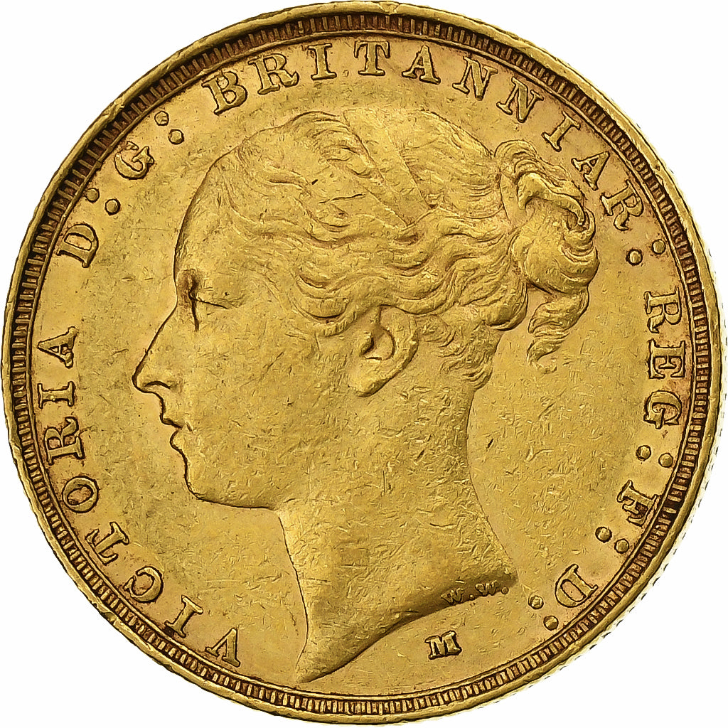Australia, Victoria, Sovereign, Souverain, 1886, Melbourne, Gold, AU(50-53)
