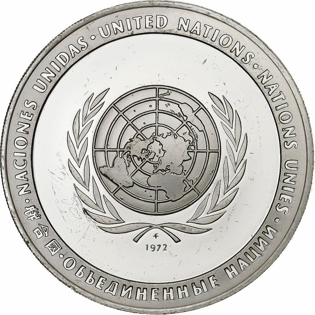 Francia, medaglia, Nations Unies, World Health Day, 1972, Argento, BB+