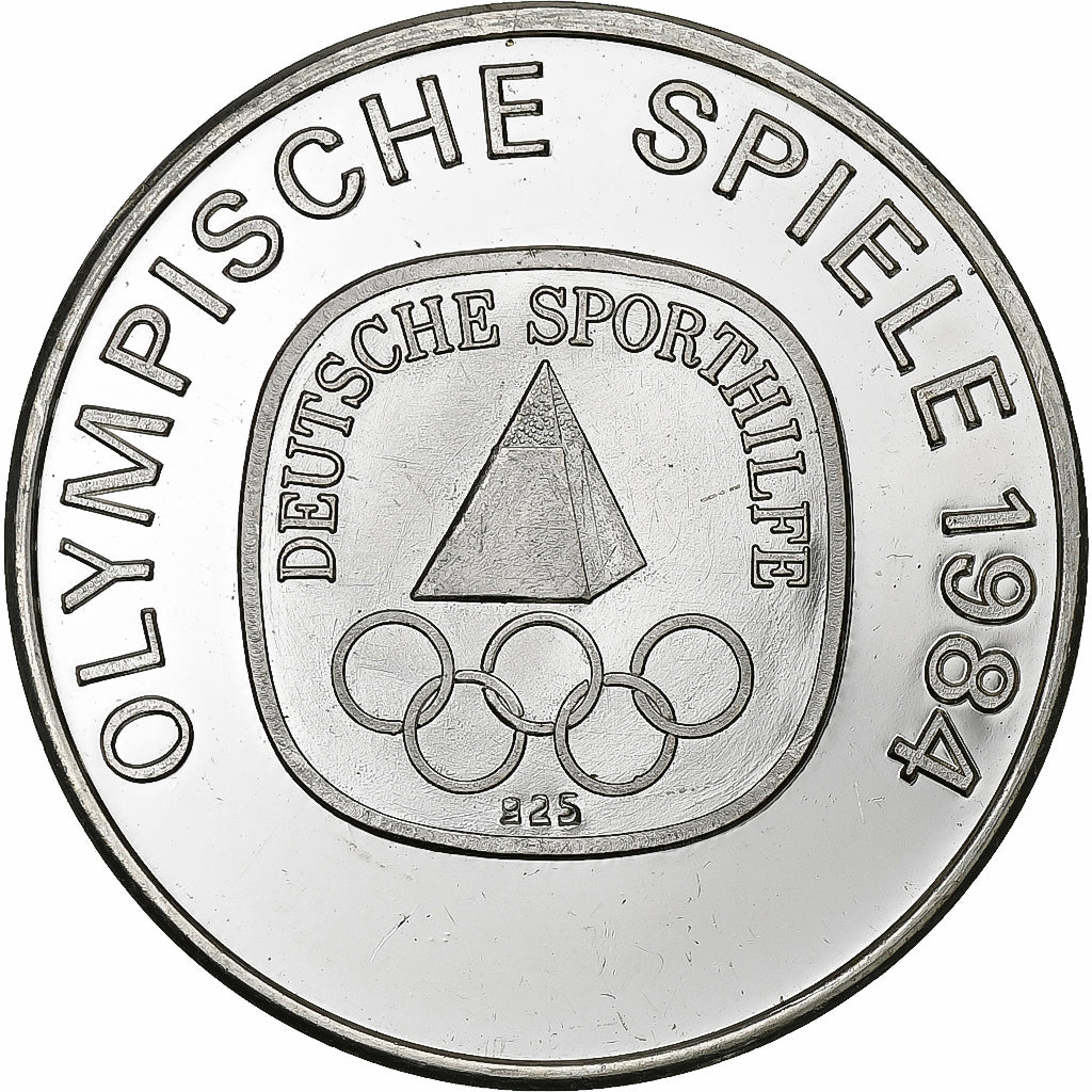 Germany, Medal, Olympische Spiele, Stiftung Deutsche Sporthilfe, 1984, Silver