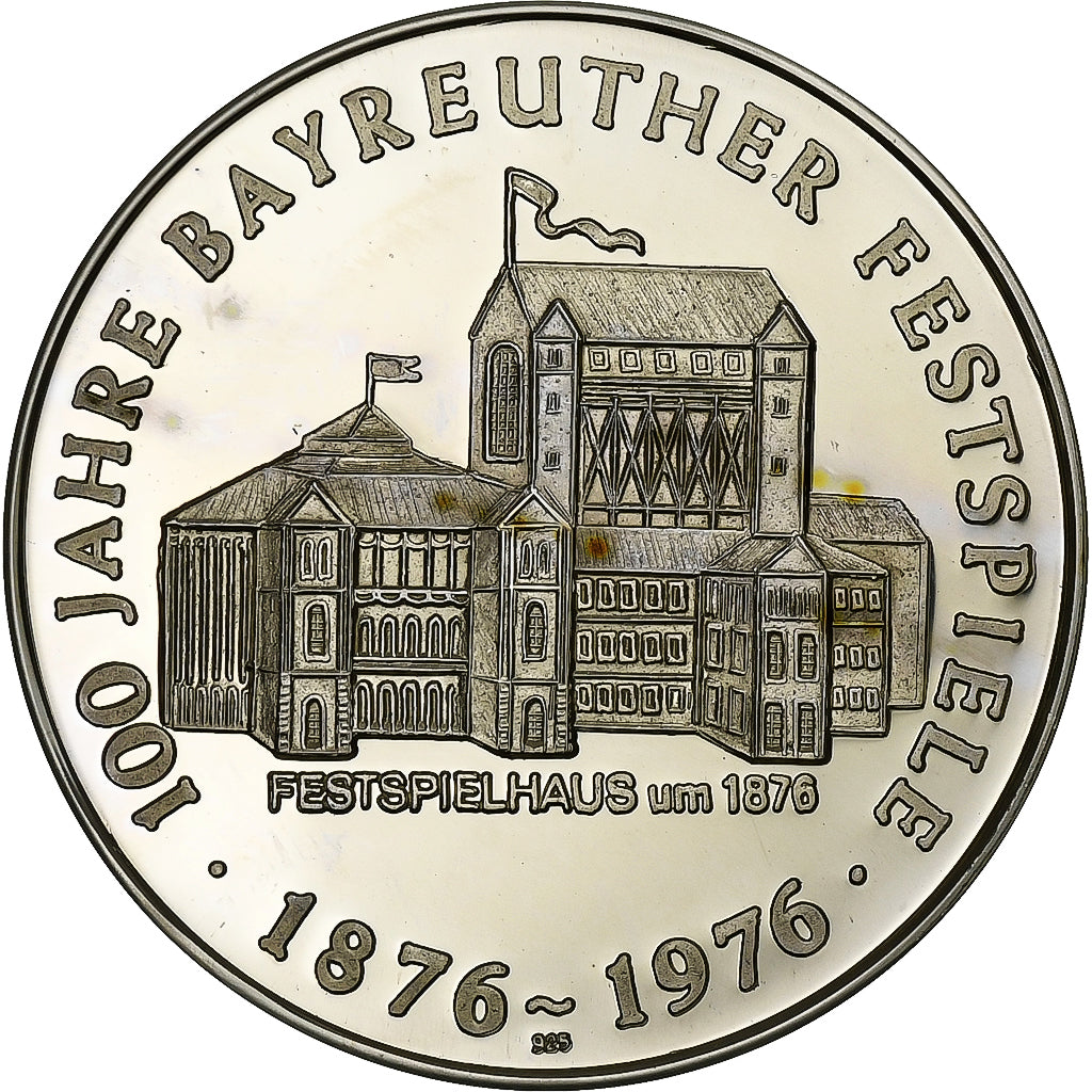 Allemagne, Médaille, Musique, Richard Wagner, 1976, Argent, SPL+