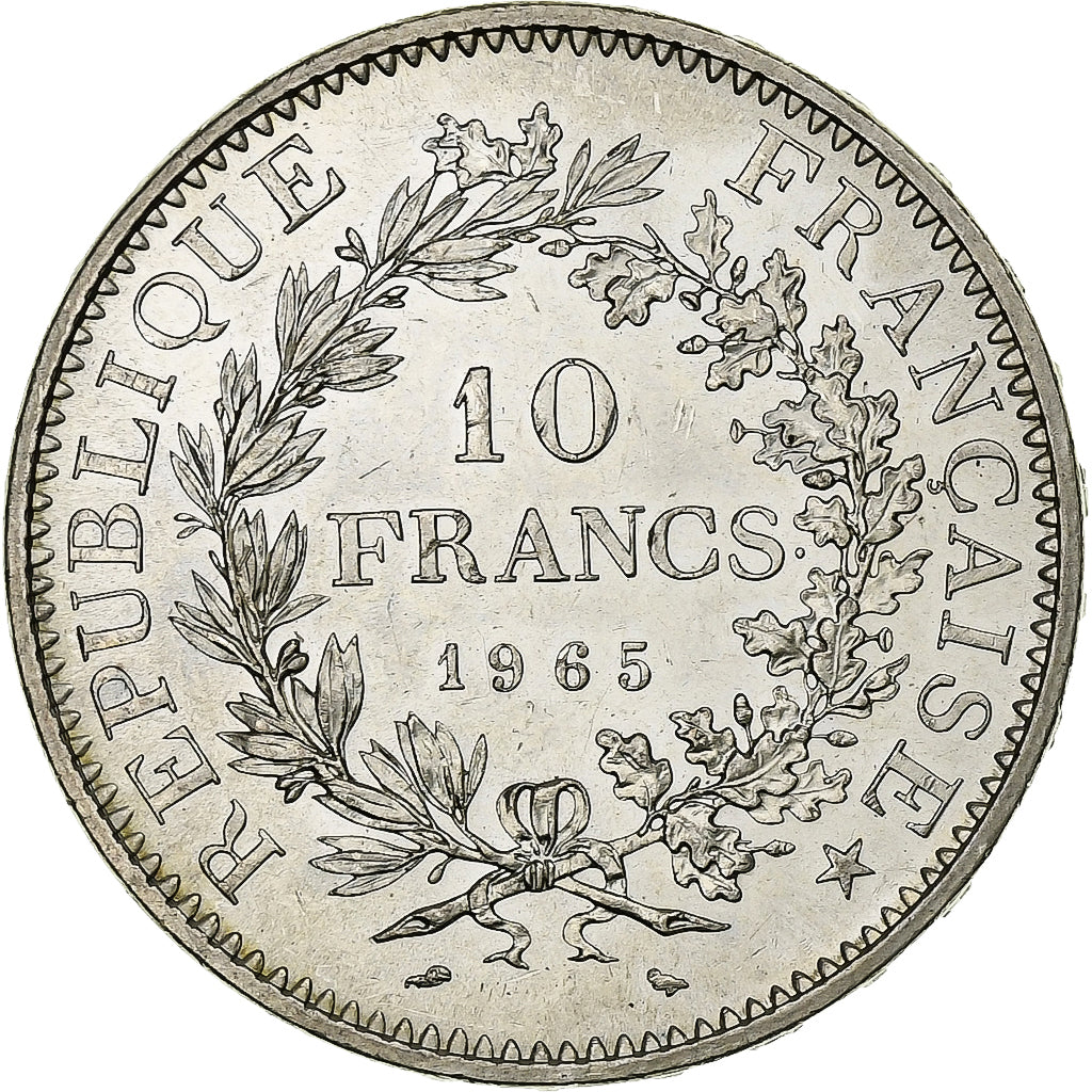 France, 10 Francs, Hercule, 1965, Paris, Silver, MS(63), Gadoury:813, KM:932
