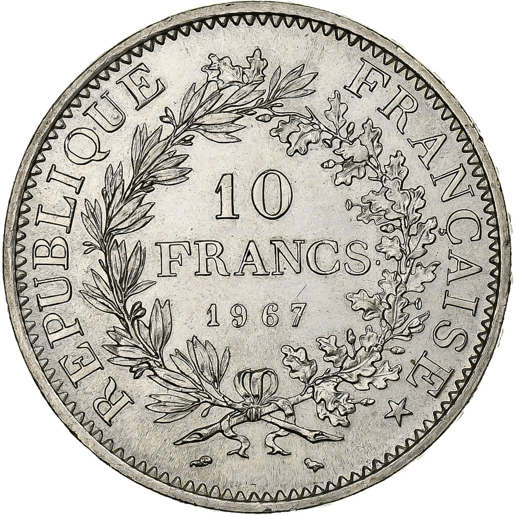 Coin, France, Hercule, 10 Francs, 1967, Paris, MS(60-62), Silver, KM:932
