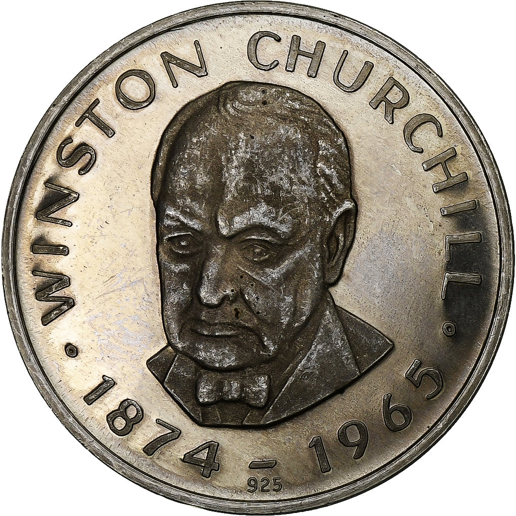 France, Médaille, Winston Churchill, Quatrième Ecu Européen, Argent, TTB+