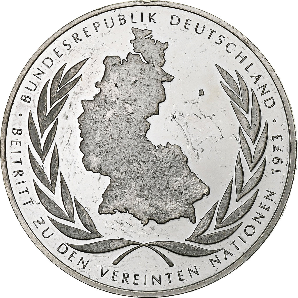 Germania, medaglia, Beitritt zu den Vereinten Nationen, 1973, Argento, BB+