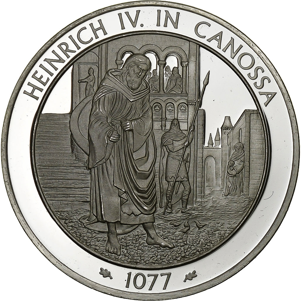 Germania, medaglia, Heinrich IV in Canossa, Argento, BB+