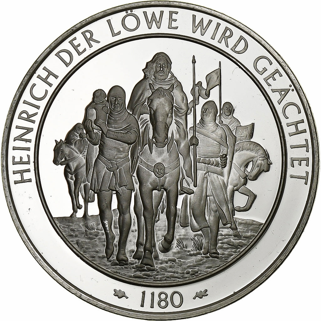 Allemagne, Médaille, Heinrich der Löwe wird Geächtet, Argent, TTB+