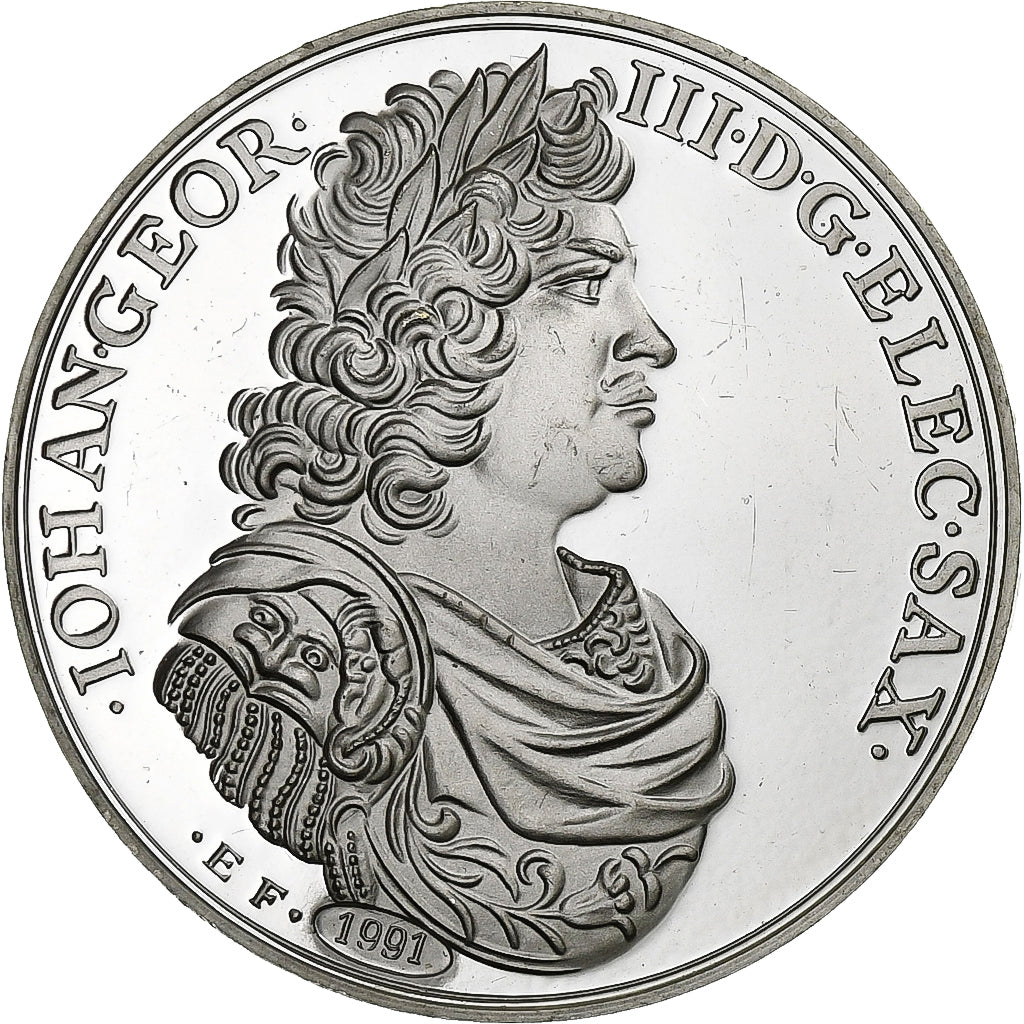 Germania, medaglia, Kurfürst Johann Georg III. von Sachsen, 1991, Argento, SPL-
