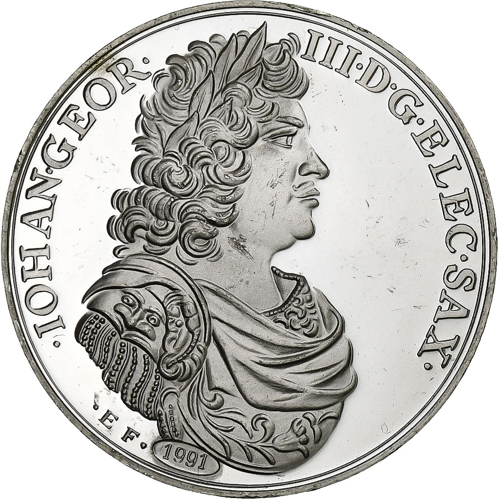 Allemagne, Médaille, Kurfürst Johann Georg III. von Sachsen, 1991, Argent, SUP