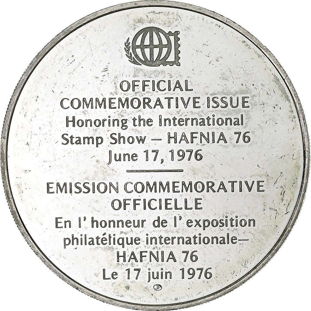 France, Medal, Exposition Philatélique Internationale HAFNIA, 1976, Silver