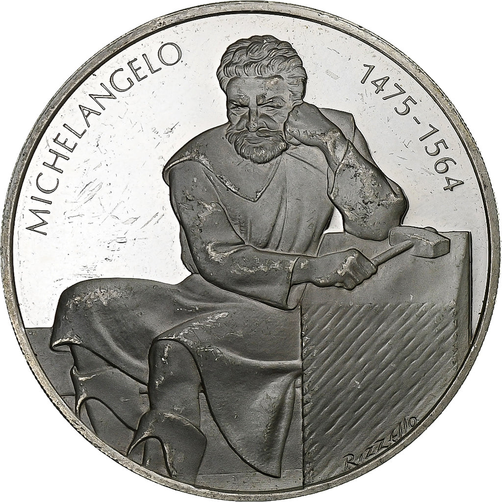 Frankrijk, Medaille, 500ème Anniversaire de la Naissance de Michel-Ange, 1975
