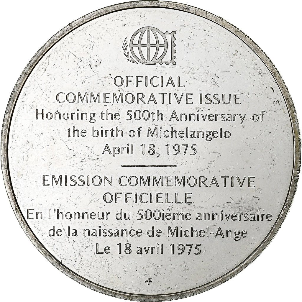 Frankrijk, Medaille, 500ème Anniversaire de la Naissance de Michel-Ange, 1975