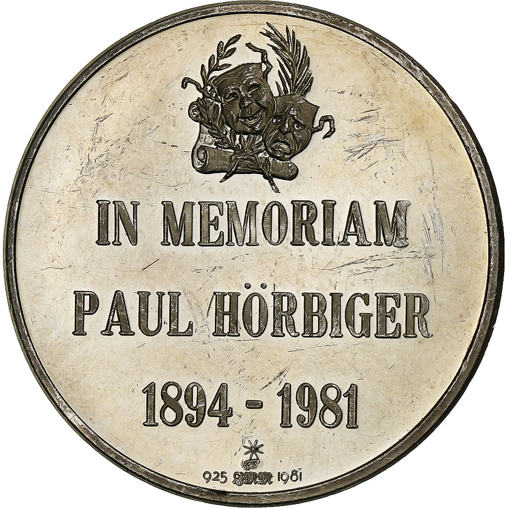 Allemagne, Médaille, Paul Hörbiger, 1981, Argent, TTB+