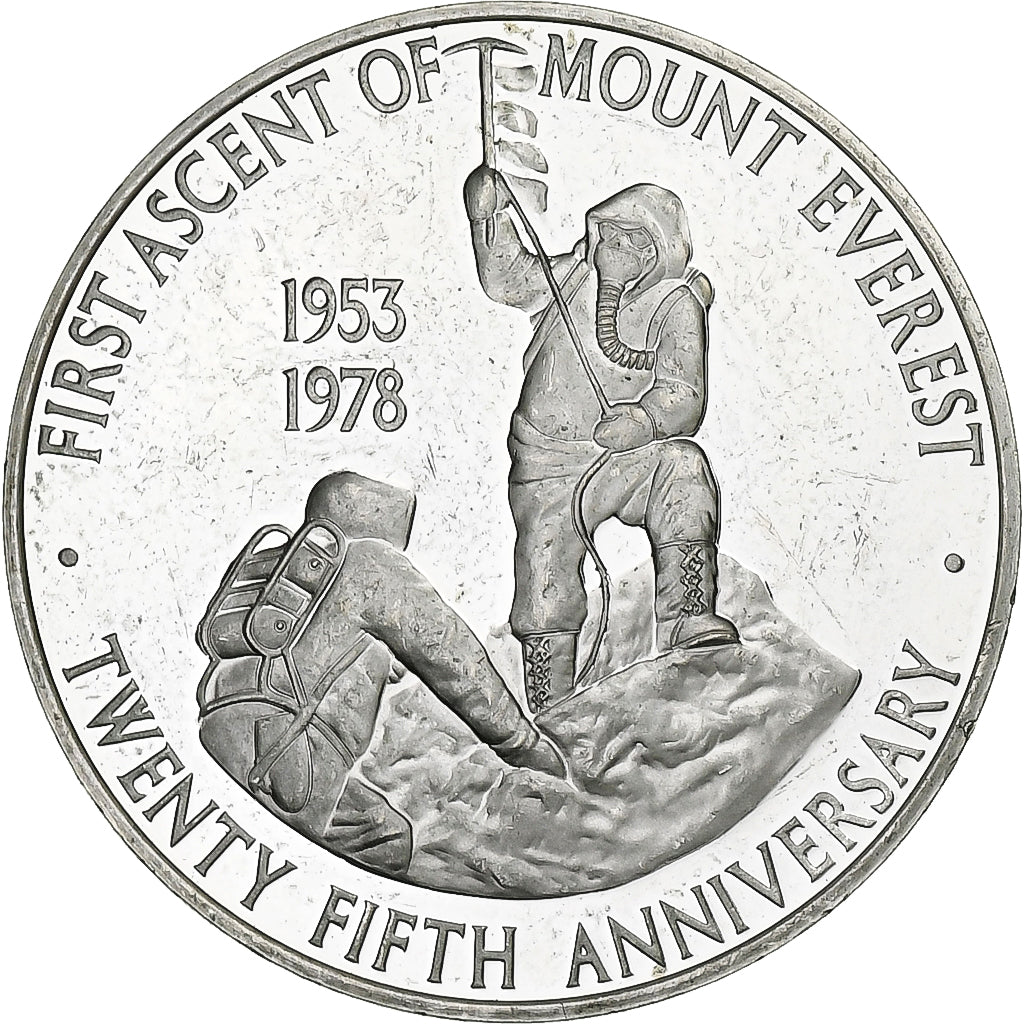 Royaume-Uni, Médaille, First Ascent of Mount Everest, 25 Years, 1978, Argent