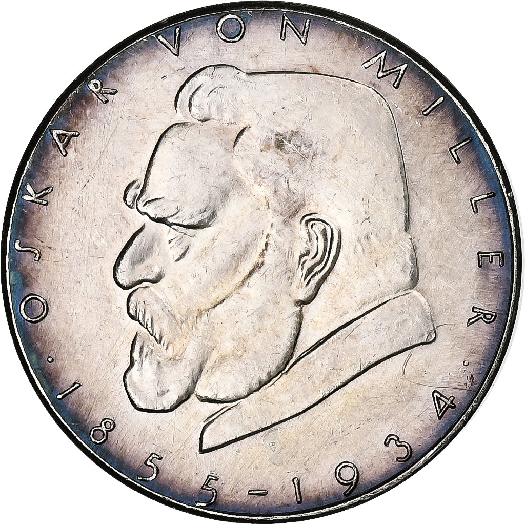 Alemanha, medalha, Oskar von Miller, Prata, MS(63)