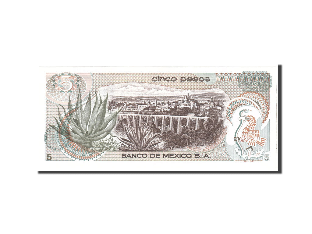 Banknote, Mexico, 5 Pesos, 1971, 1971-10-27, KM:62b, UNC(60-62)