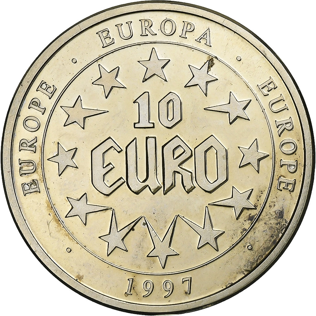 Francia, medalla, 10 Euro Europa, 1997, Copper Plated Silver, EBC