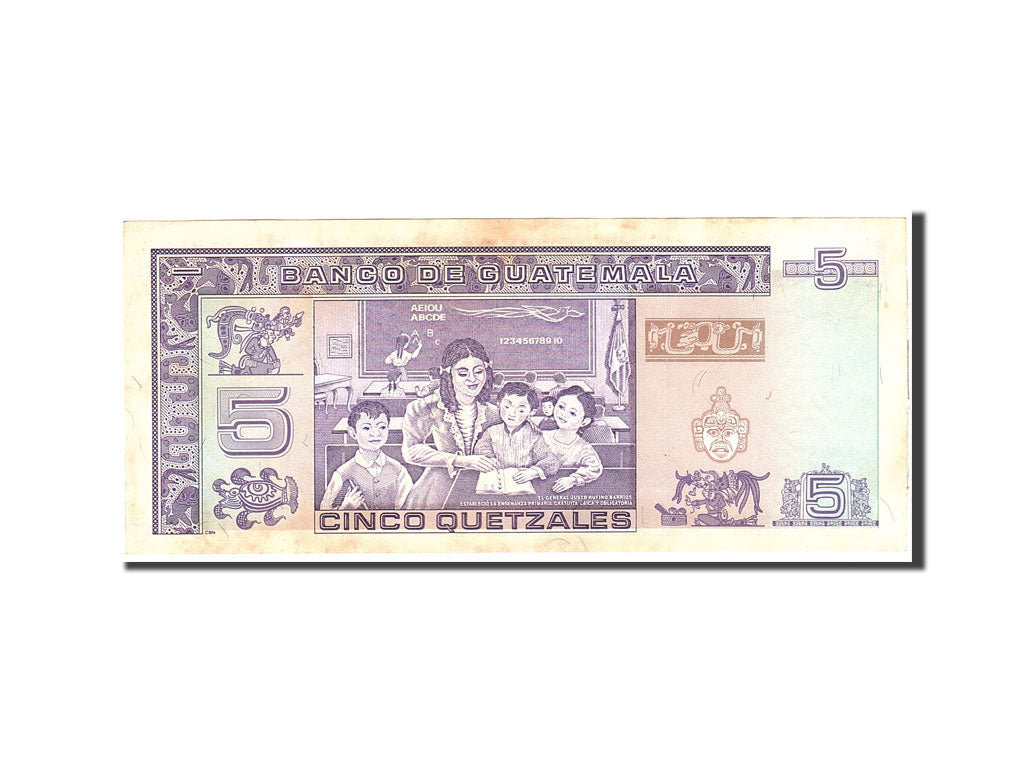 Billete, 5 Quetzales, 1990, Guatemala, KM:74a, 1990-01-03, EBC