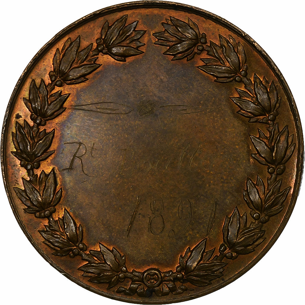 Frankreich, Medaille, Prix, Récompense, 1891, Bronze, Oudiné, VZ