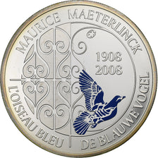Belgium, 10 Euro, L'Oiseau bleu, BE, colourized, 2008, Brussels, Silver