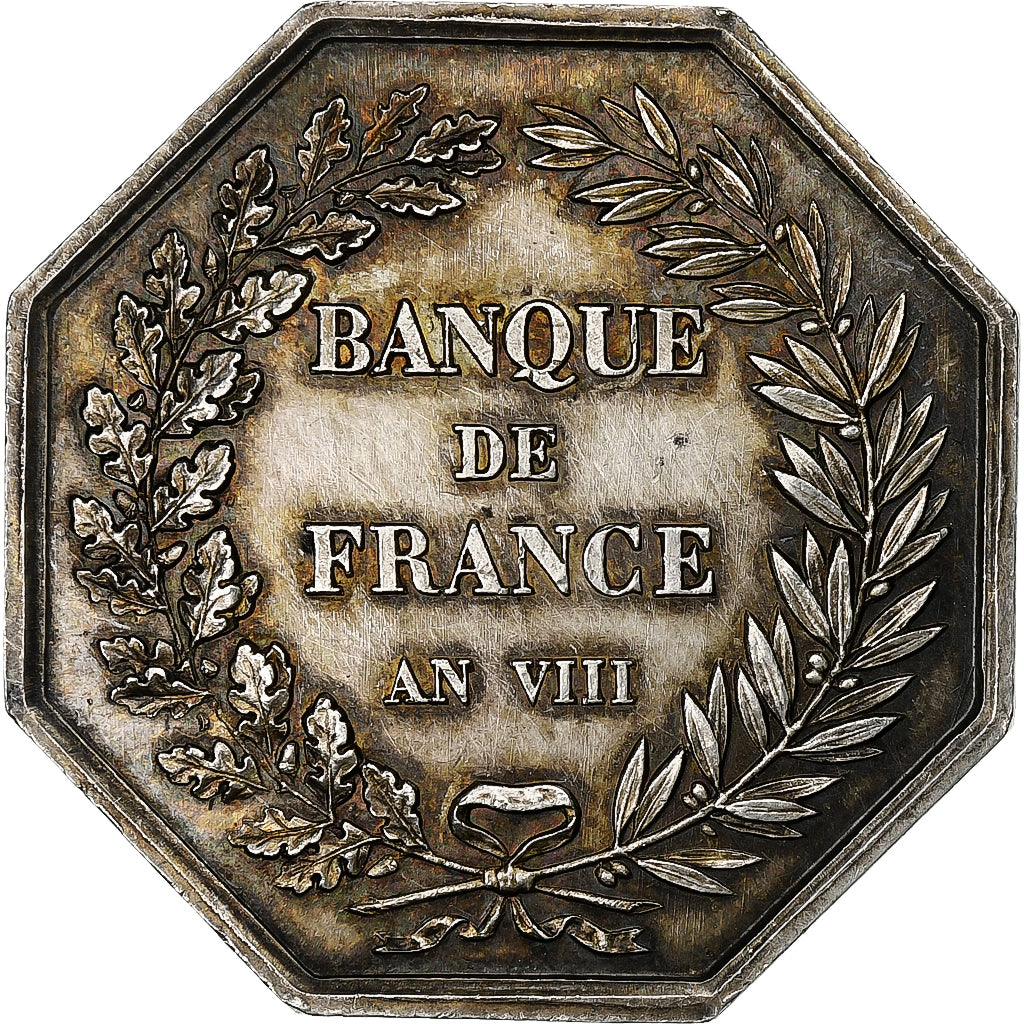 Francia, ficha, Banque de France, An VIII, Argento, Dumarest, SPL