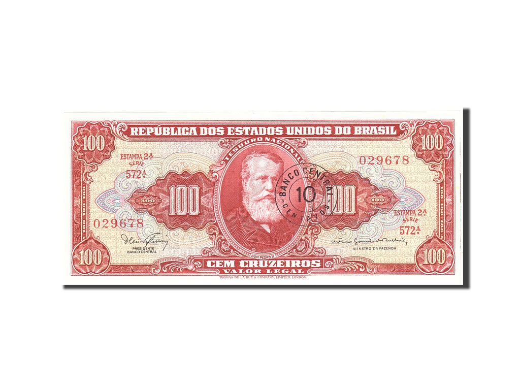 Brazil, 10 Centavos on 100 Cruzeiros, UNC(65-70)