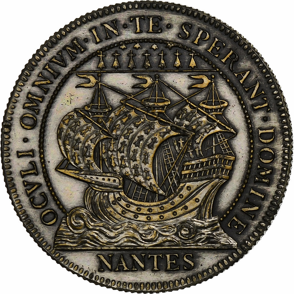 France, Jeton, Chambre au Tribunal de Commerce, Nantes, Argent, Flan brillant
