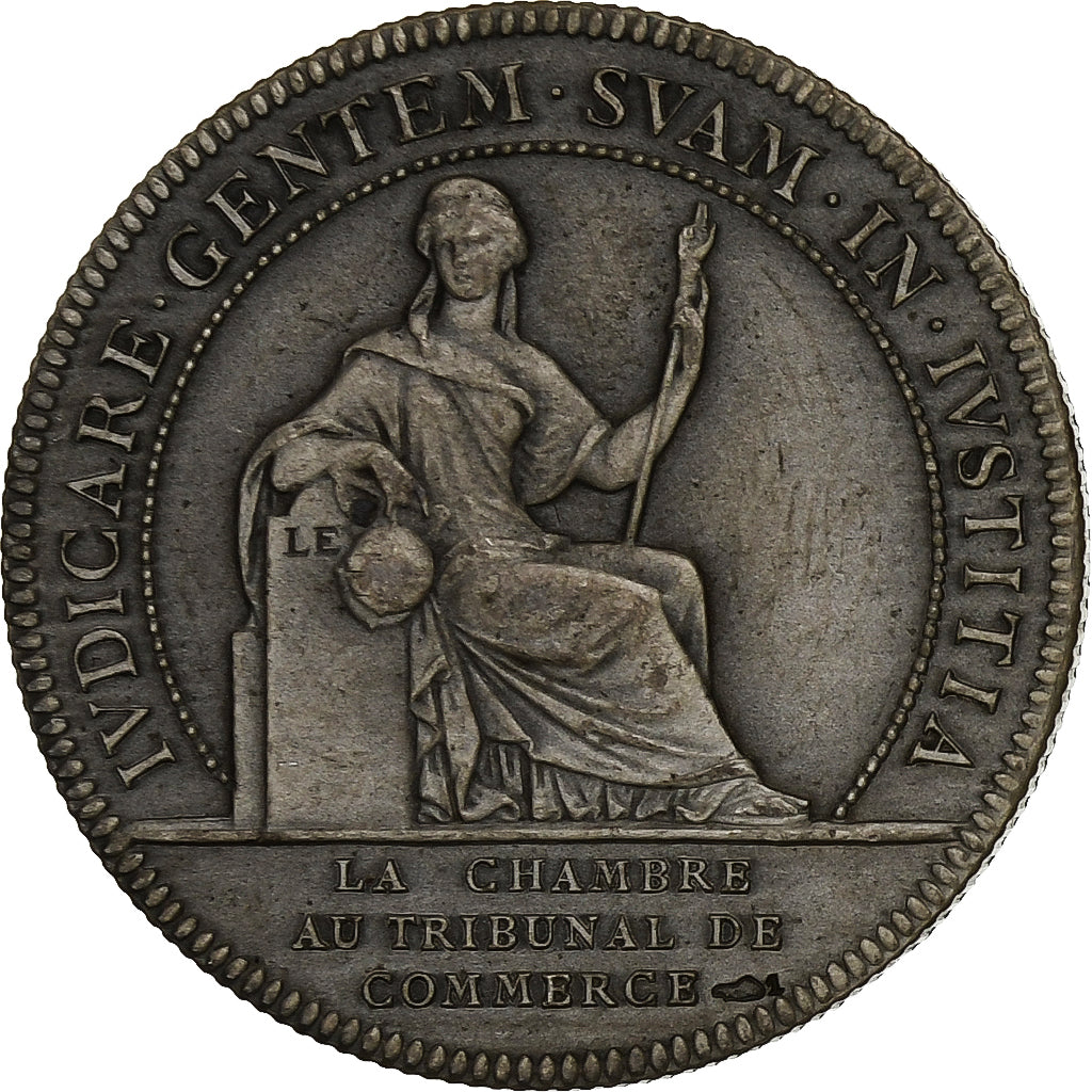 France, Token, Chambre au Tribunal de Commerce, Nantes, Silver, Flan mat