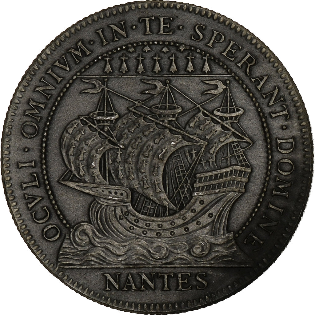 France, Token, Chambre au Tribunal de Commerce, Nantes, Silver, Flan mat