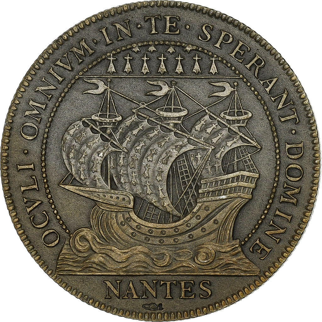France, Token, Chambre au Tribunal de Commerce, Nantes, Silver, Flan mat