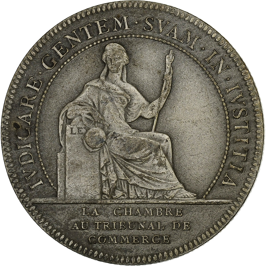 France, Token, Chambre au Tribunal de Commerce, Nantes, Silver, Flan mat