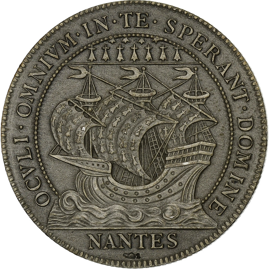 France, Token, Chambre au Tribunal de Commerce, Nantes, Silver, Flan mat