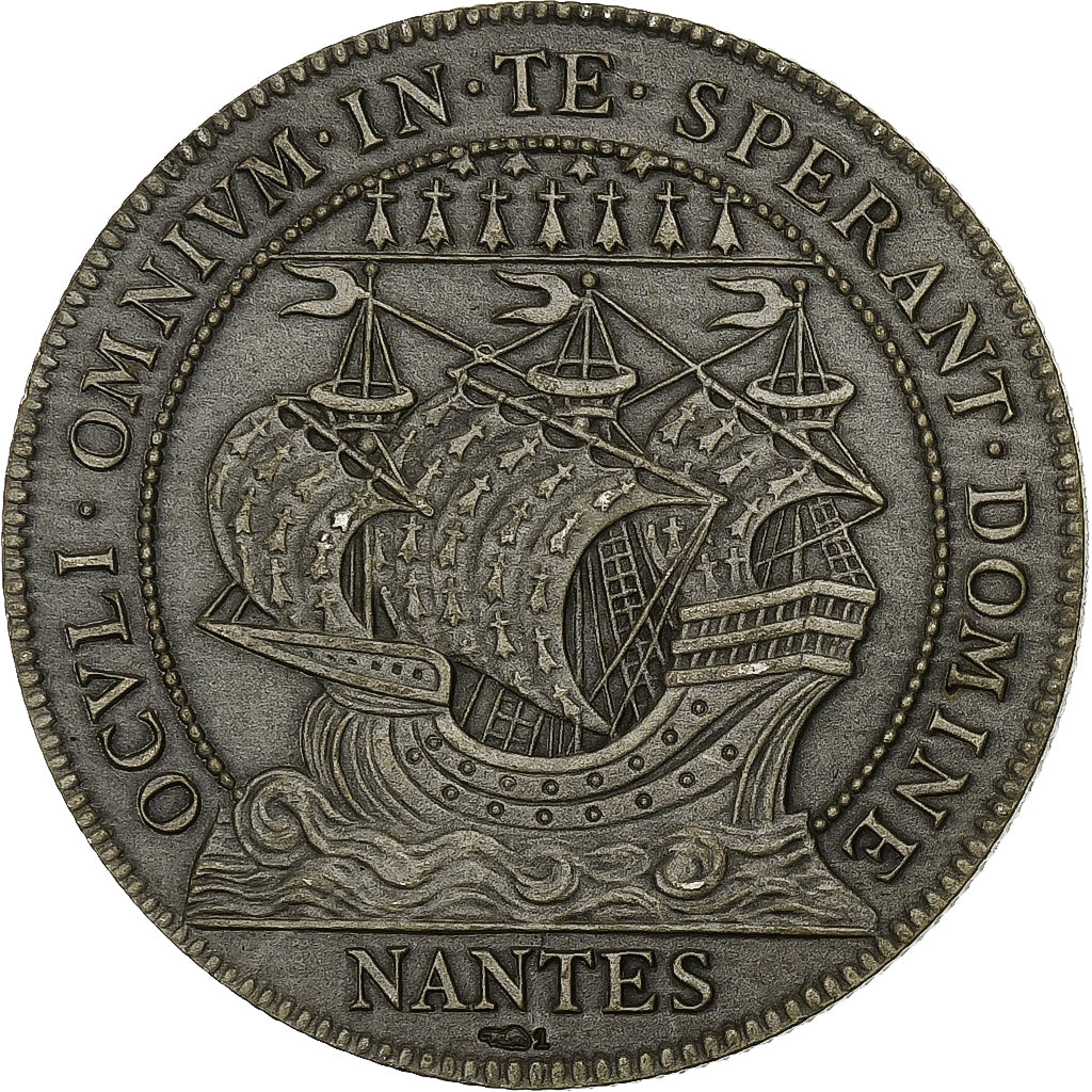 France, Token, Chambre au Tribunal de Commerce, Nantes, Silver, Flan mat