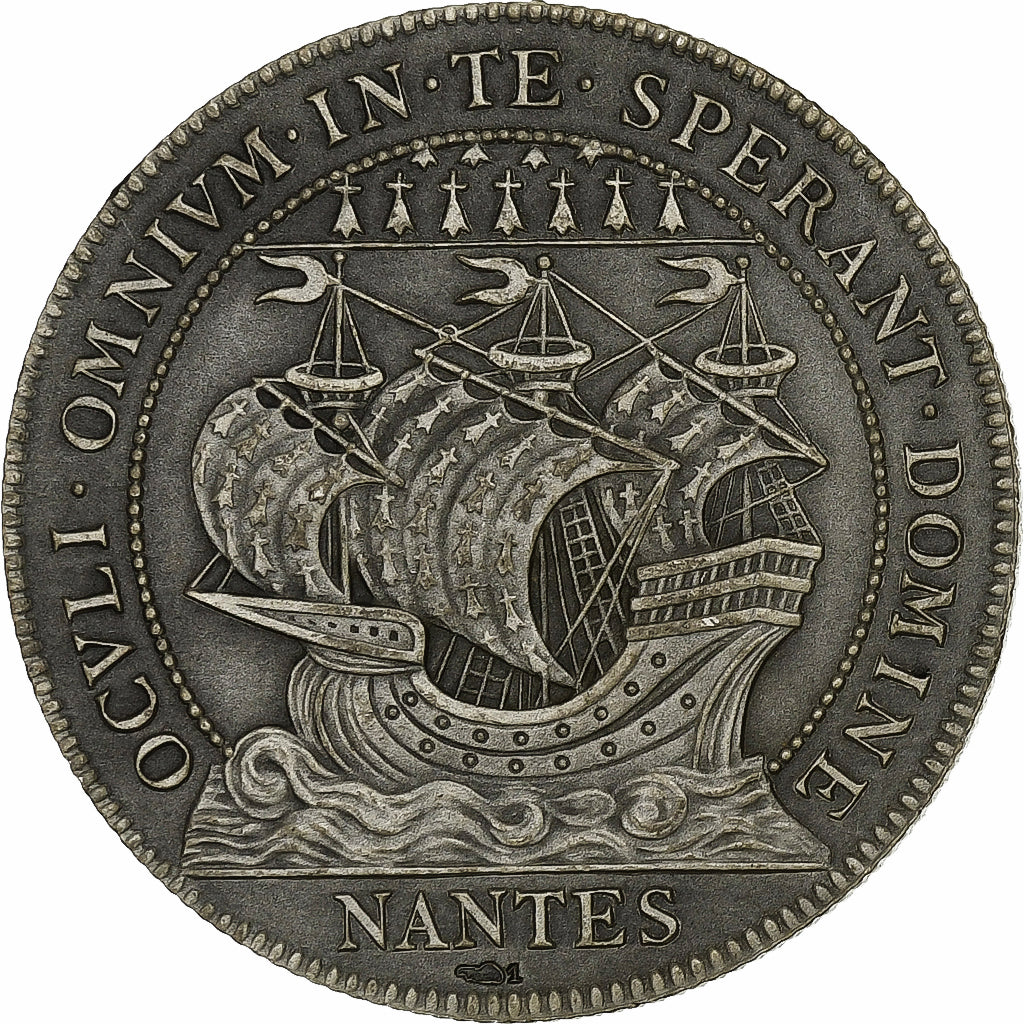 France, Token, Chambre au Tribunal de Commerce, Nantes, Silver, Flan mat