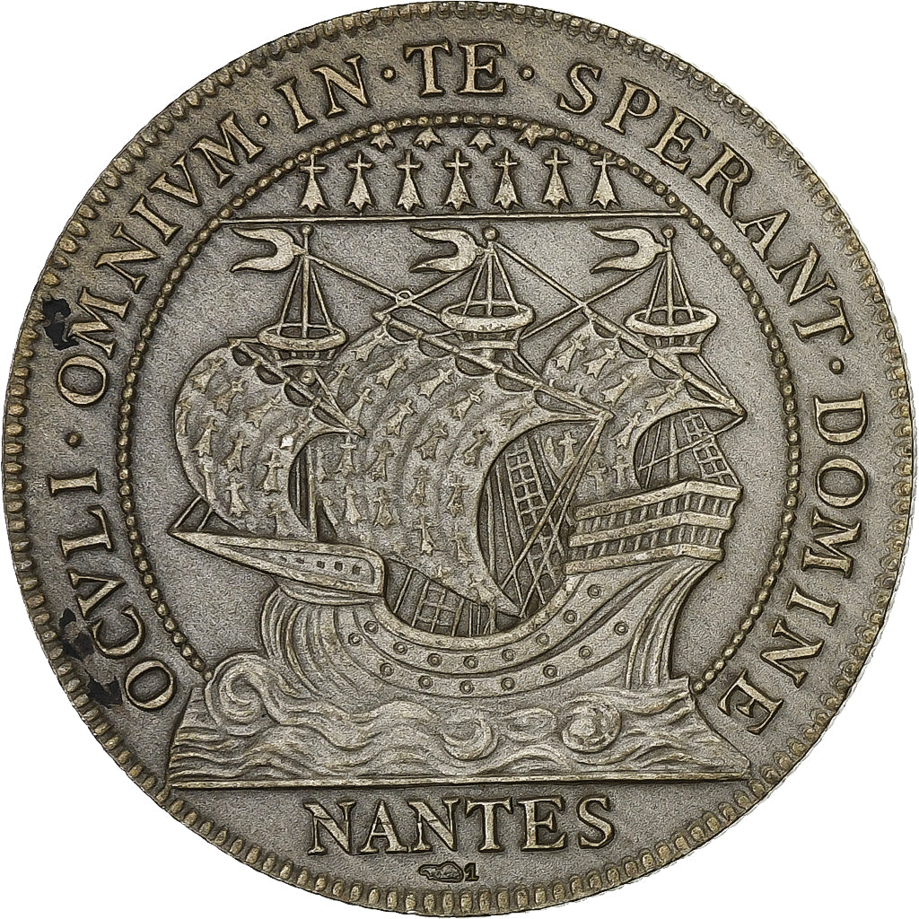 France, Token, Chambre au Tribunal de Commerce, Nantes, Silver, Flan mat