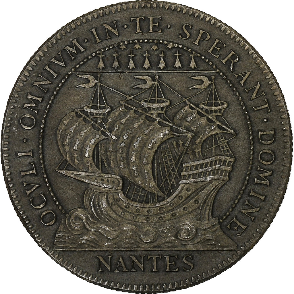 France, Token, Chambre au Tribunal de Commerce, Nantes, Silver, Flan mat
