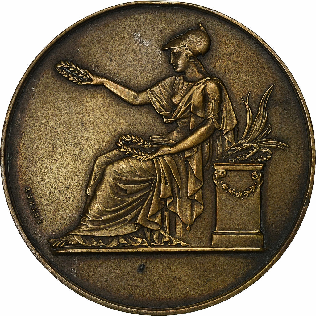 Frankreich, Medaille, Cours de Piano, 1905, Bronze, Brenet, VZ