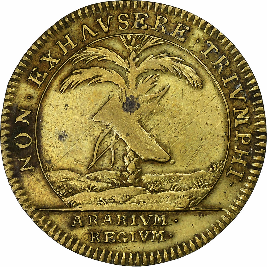 Frankrijk, Token, Louis XIV, Trésor Royal, Tin, FR+, Feuardent:1939