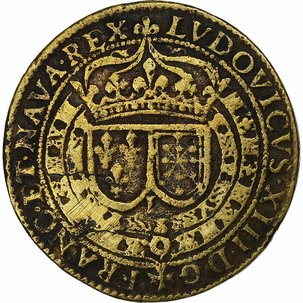 France, Token, Louis XIII , Le Juste, Brass, VF(20-25)