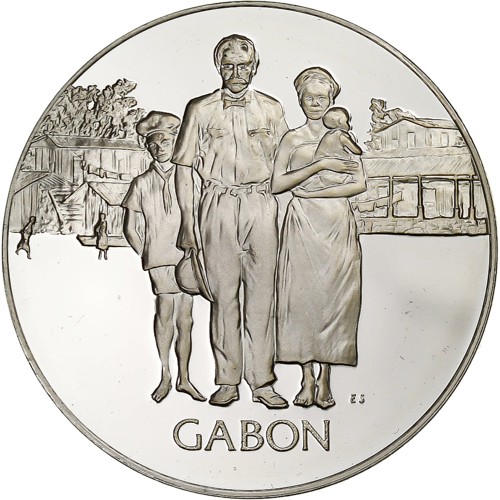 Francia, medaglia, Nations Unies, Gabon, Argento, SPL+