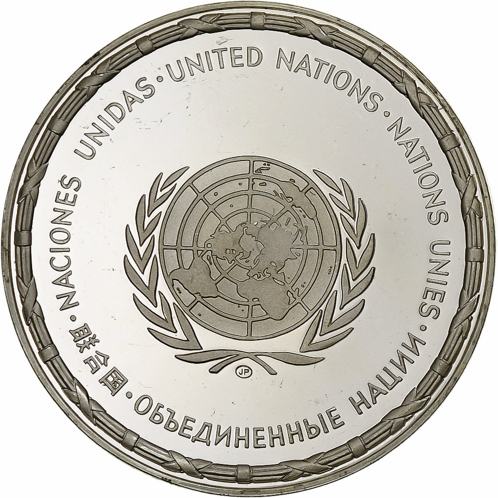 France, Medal, Nations Unies, Island, Silver, MS(64)