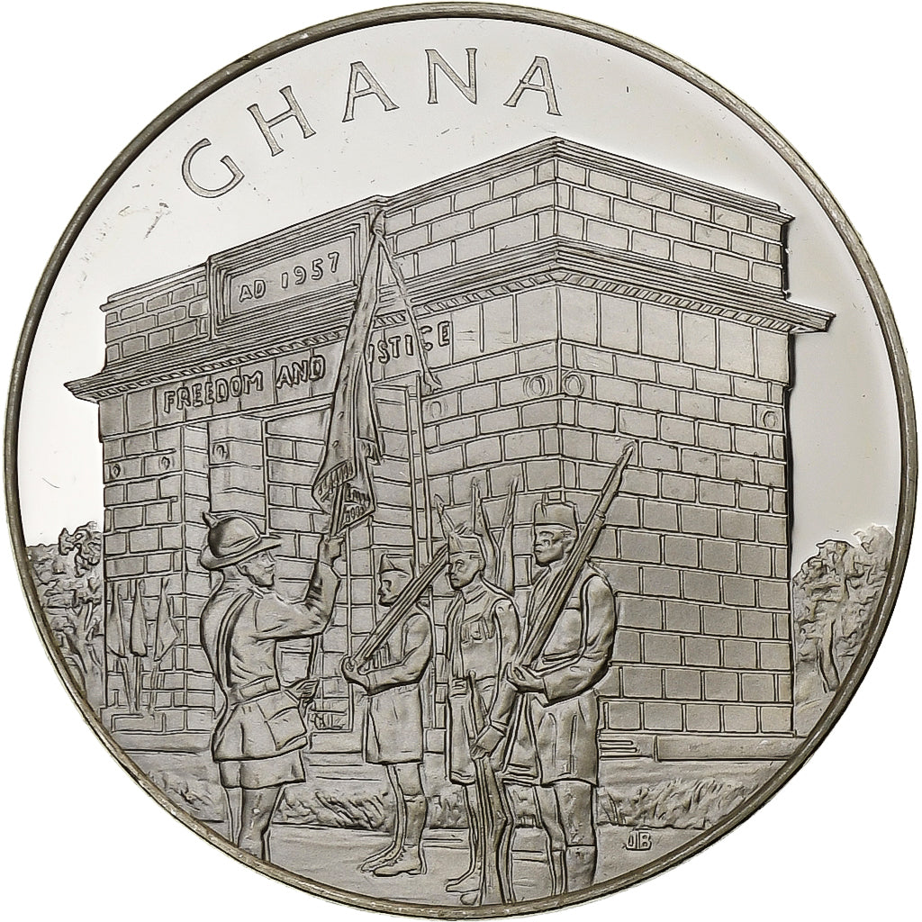 France, Medal, Nations Unies, Ghana, Silver, MS(64)
