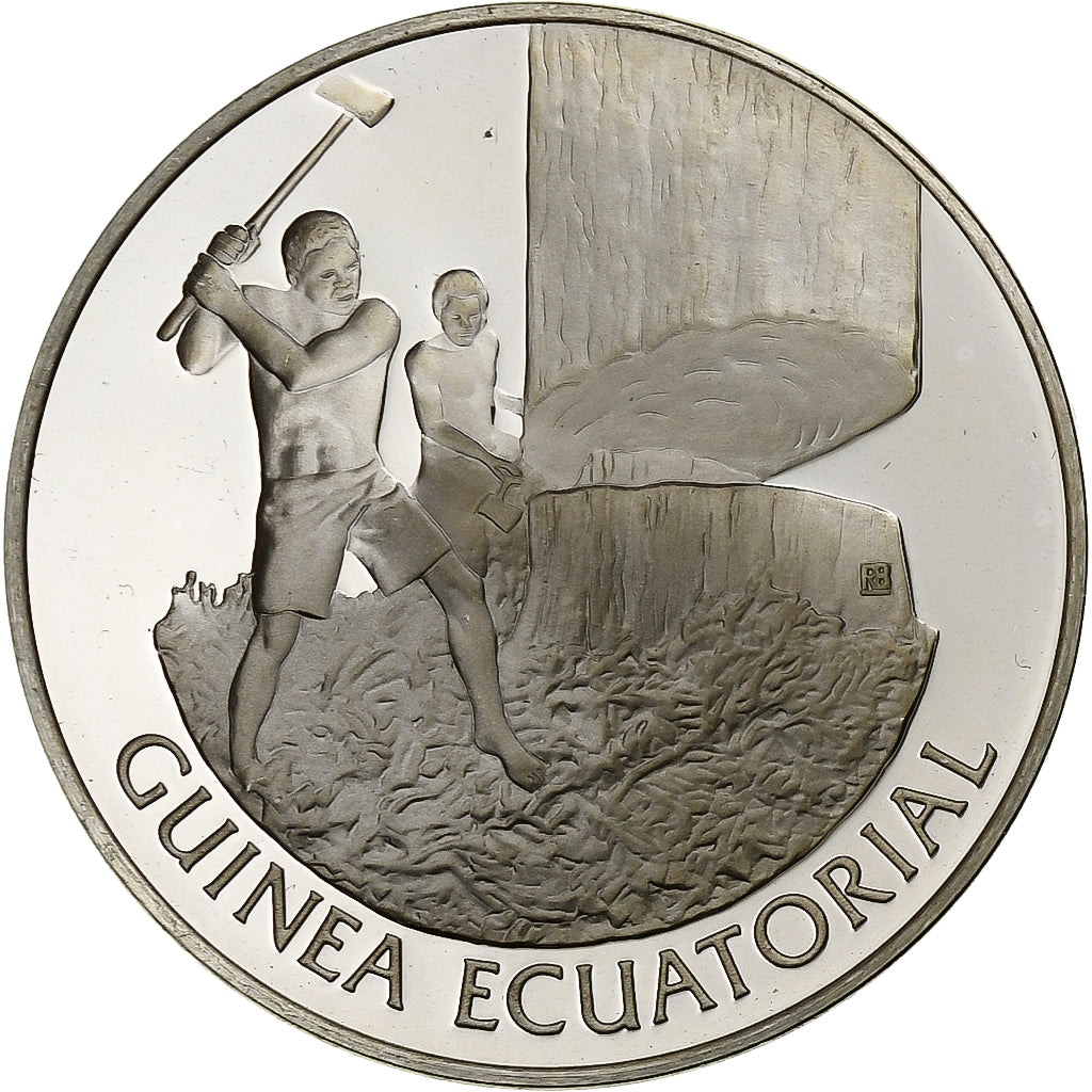 France, Medal, Nations Unies, Guinée Equatoriale, Silver, MS(64)
