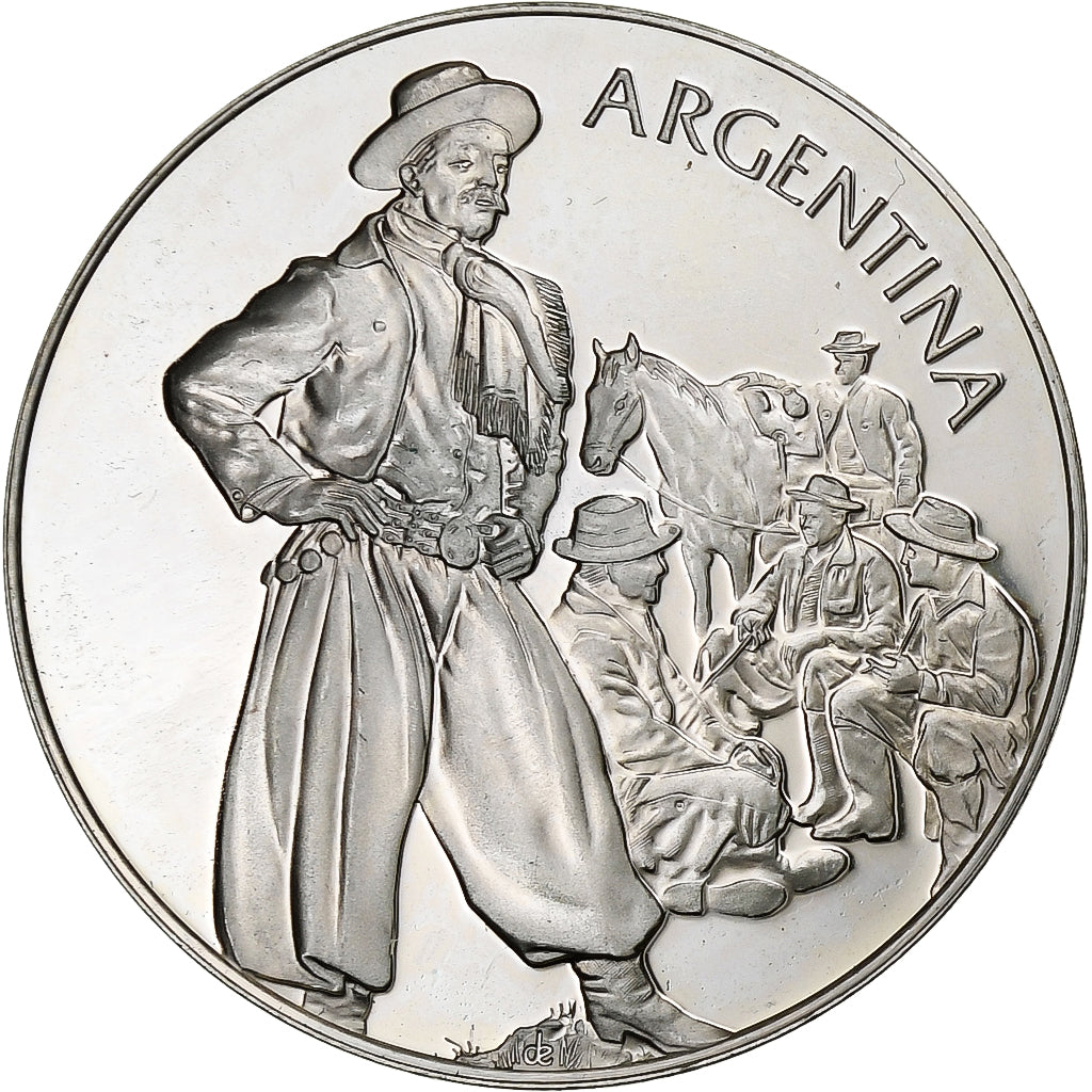 France, Medal, Nations Unies, Argentina, Silver, MS(64)