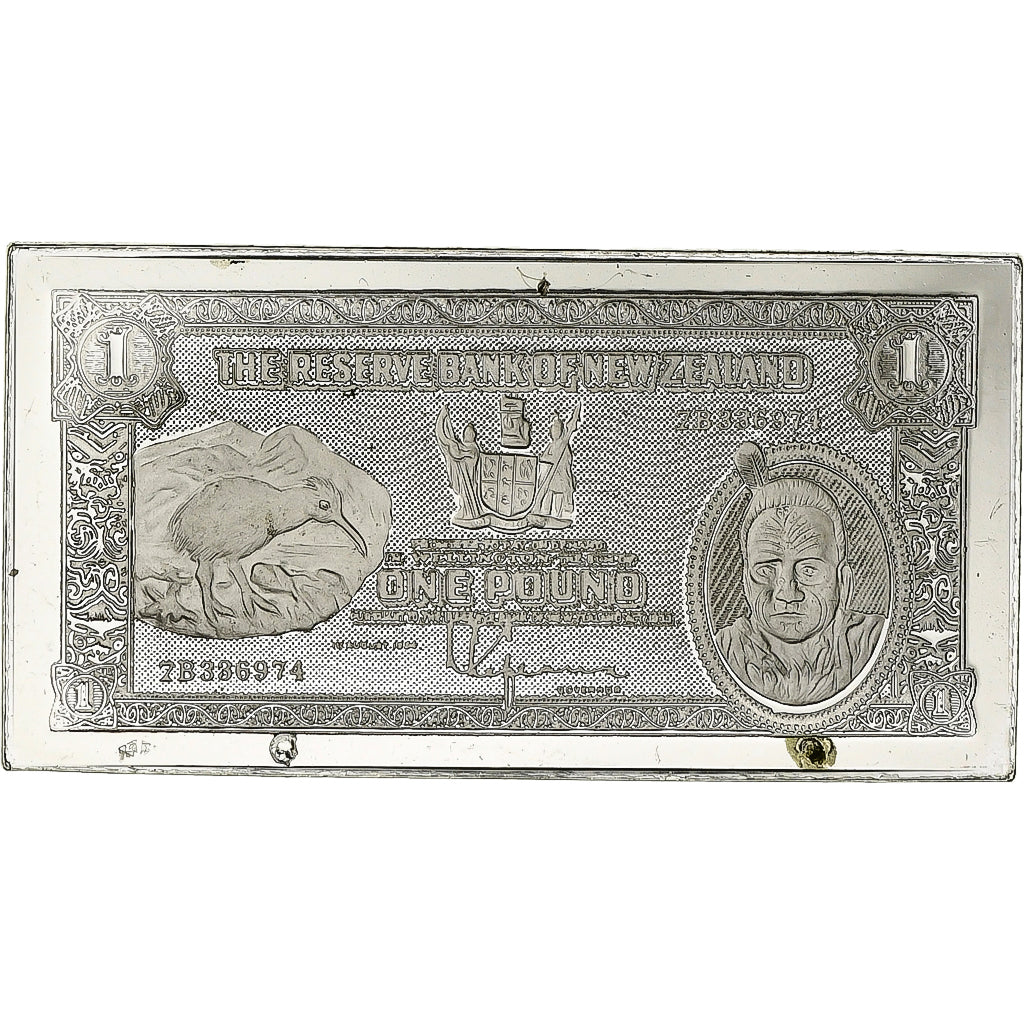 Francja, Timbre, The reserve Bank of New Zealand, One Pound, Srebro, MS(63)