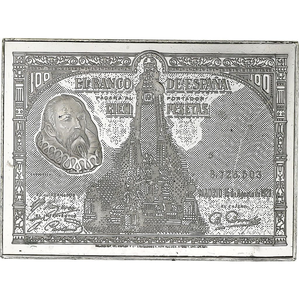Francia, Timbre, Cien Pesetas, Argento, SPL