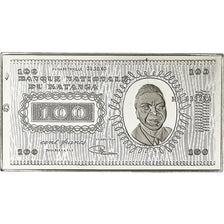 France, Timbre, Banque Nationale de Katanga, 100 Francs, Silver, MS(63)
