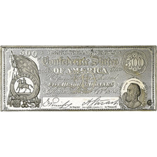 France, Timbre, Confederate States, 500 Dollars, Silver, MS(63)