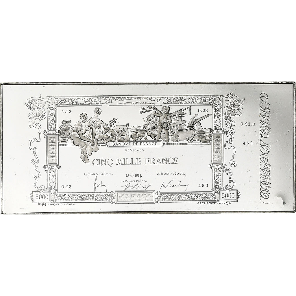 Francia, Timbre, 5000 Francs, Plata, SC