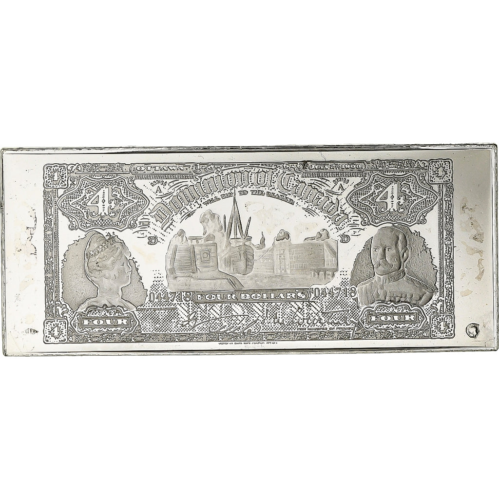 France, Timbre, Dominion of Canada, Four Dollars, Silver, MS(63)
