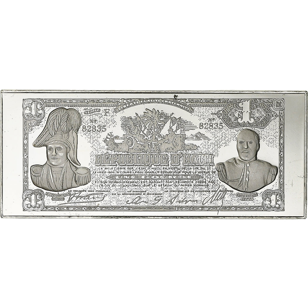 France, Timbre, République d'Haiti, Une Gourde, Silver, MS(63)
